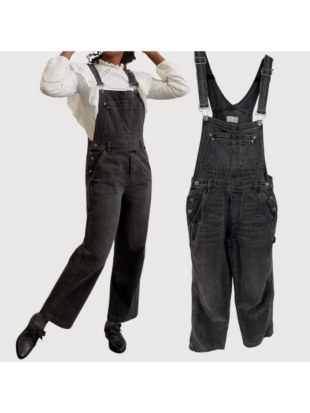 Boyish Kenny Denim Overalls Washed Black XS